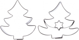 Formă decupatoare din oțel pentru prăjituri – brăduț, 4,5 cm, 2 buc.