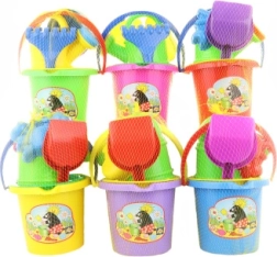 Set de nisip cu imagine – găleată, lopățică, greblă și stropitoare