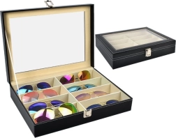 Organizator pentru ochelari cu capac din sticlă, 8 compartimente SOULIMA