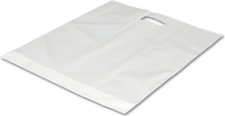 Geantă mare din plastic cu decupaj pentru mână, albă, 54 × 59 cm - 1 bucată