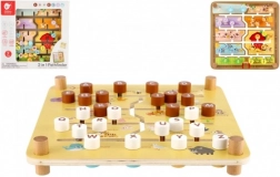Labirint educațional din lemn 2 în 1 CLASSIC WORLD – fermă și alfabet, 30 × 30 cm