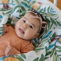 Scutec muselin Tommy Lise din bumbac organic Airy Grace 120 x 120 cm