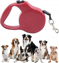 Lesă automată retractabilă pentru câini și pisici 5 m cu blocare – roz