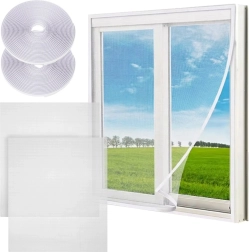 Set de plase de țânțari pentru ferestre 150 × 130 cm, alb, 2 buc.