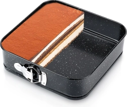 Formă de copt pătrată cu inel detașabil, granit, 24 × 24 × 6,8 cm