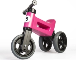Bicicletă de echilibru Funny Wheels Rider Sport 2‑în‑1 pentru copii – Roz