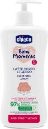 Chicco Baby Moments Sensitive lapte de corp cu dozator pentru pielea sensibilă 500 ml