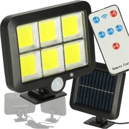 Lampă solară cu senzor de mișcare și amurg 120 LED