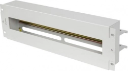 Distribuitor de tensiune de 19 inci 3U cu șină DIN TS-35 gri
