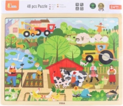 Puzzle din lemn Fermă 48 piese