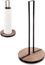 Suport de bucătărie pentru prosoape de hârtie LINE, metal negru, 32,5 cm