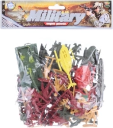 Soldați în săculeț – set de figurine cu tanc, elicopter și accesorii