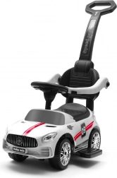Premergător pentru copii cu tijă de ghidare și sunete BABY MIX Racer – alb
