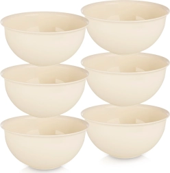 Boluri crem din plastic SANDY 13 cm, 500 ml – set de 6 bucăți
