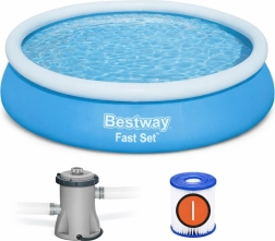 Piscină autoportantă Bestway Fast Set 366 × 76 cm cu pompă de filtrare