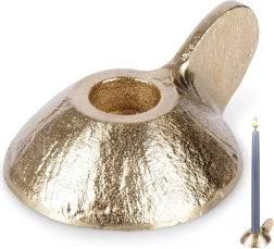 Sfeșnic auriu din aluminiu pentru lumânare lungă Home Styling Collection