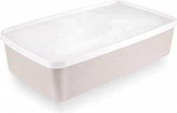 Cutie din plastic pentru alimente cu capac 2 l bej