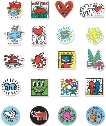 Vilac magneți din lemn KEITH HARING, set 20 buc