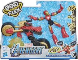 Hasbro Bend and Flex – figurină IRON MAN cu motocicletă
