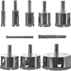 Set de coroane diamantate pentru găurire 10 buc BIGSTREN