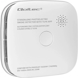 Detector de fum cu baterie TUYA Wi‑Fi, alarmă 85 dB și LED