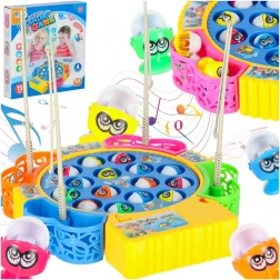 Joc de familie pescuit peștișori, 15 pești și 4 undițe