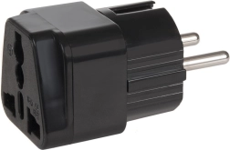 Adaptor priză UK la priză EU universal negru