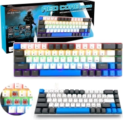 Tastatură mecanică de gaming 60% media‑tech red core mx60