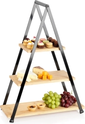 Etajeră din bambus cu trei niveluri 53 cm