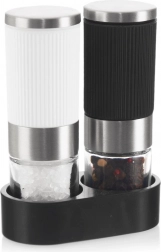 Râșnițe manuale pentru sare și piper cu suport, set de 2 buc