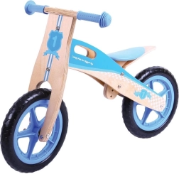 Bigjigs Toys bicicletă de echilibru din lemn albastră