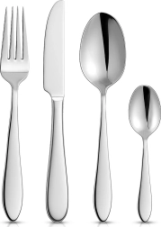 Set de tacâmuri din oțel inoxidabil pentru 6 persoane, 24 piese ORION