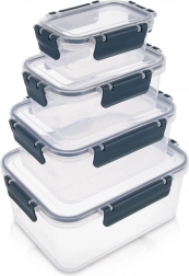 Set de recipiente pentru alimente cu capac și garnitură 4 bucăți