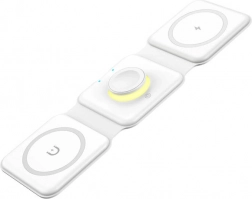 Încărcător wireless magnetic Essager 3 în 1 15W alb