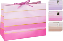 Pungă cadou din hârtie 23 × 18 × 10 cm – mix 3 culori