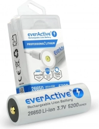 Acumulator everActive 26650 3,7V Li-ion 5200 mAh cu micro USB
