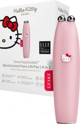 Dispozitiv pentru lifting facial Microcurrent 6în1 de la Geske cu aplicație (roz - Hello Kitty)