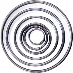Set de forme pentru biscuiți din oțel inoxidabil – cercuri 1,3–5,2 cm, 5 buc.