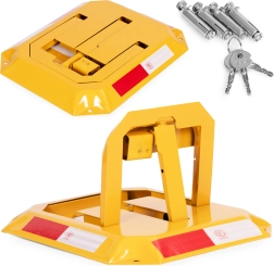 Blocaj de parcare pliabil 30 cm cu cheie și benzi reflectorizante