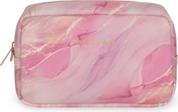 Geantă pentru cosmetice EMILY, roz cu efect de marmură (20 × 13 × 5 cm)