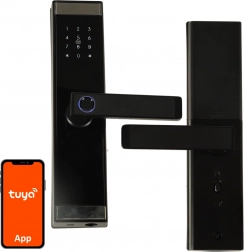 Yală electronică inteligentă pentru uși cu tastatură, cititor de amprente și Bluetooth