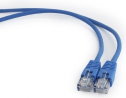 Patch cable Cat.5e 0,5 m albastru cu protecție turnată