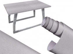 Folie autocolant imitând metalul periat, gri 1,52x30m
