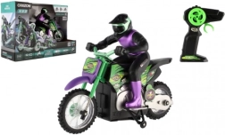 Motocicletă cascadorie RC 2,4 GHz 22 cm cu telecomandă