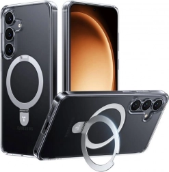 Carcasă telefon Torras Ostand Series pentru Samsung S25 transparentă