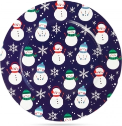 Suport de farfurie cu oameni de zăpadă 33 cm, albastru închis