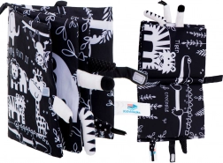 Cărticică senzorială moale, cu contrast, cu cozi de animale – safari