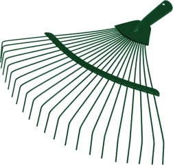 Greblă tip evantai pentru frunze 36 cm, metalică fără coadă