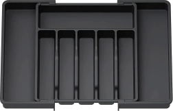 Organizator reglabil pentru tacâmuri, pentru sertarul de bucătărie, 33–57 cm