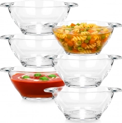 Boluri de sticlă pentru supă 420 ml, set 6 buc